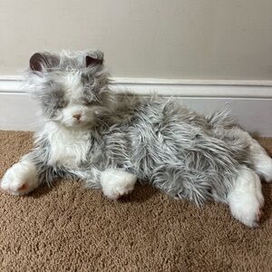 JOY FOR ALL Companion Pet Cat Silver/white Mittens Ageless Innovations Purrs